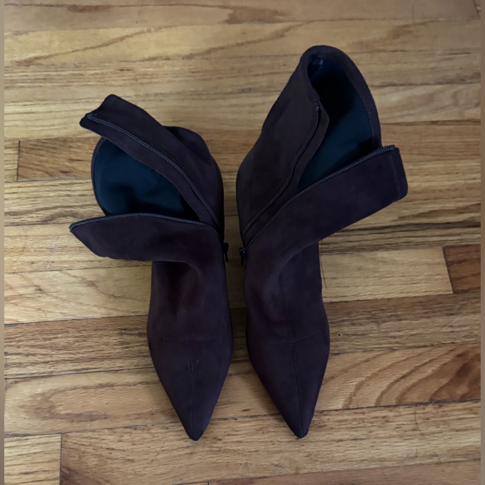 Abound Chocolate Brown Kitten Heel Booties